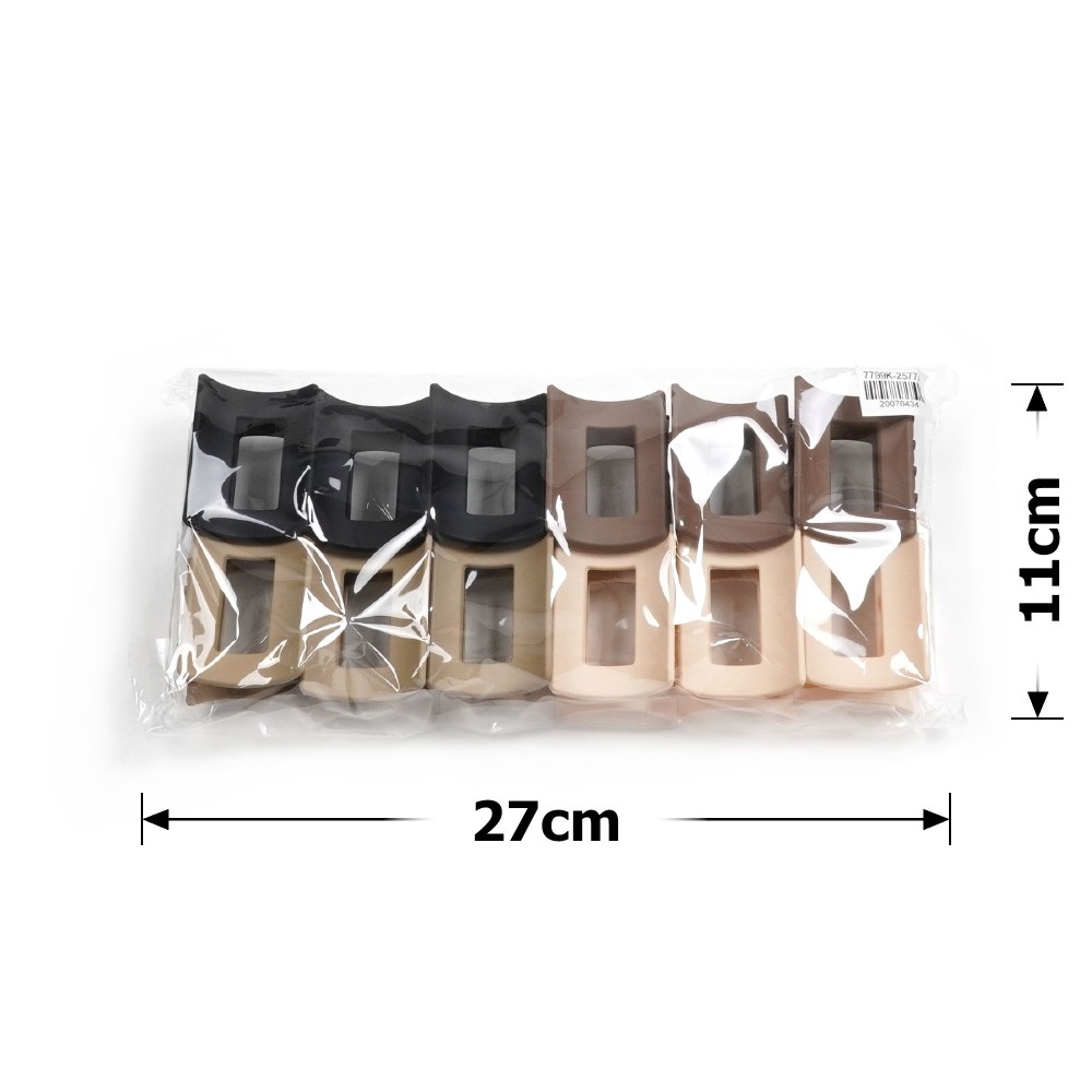 Набір заколок-крабів (150-31685) матовий коричневий 4