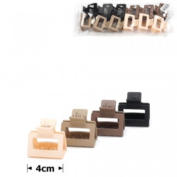 Набір заколок-крабів (153-31687) матовий коричневий