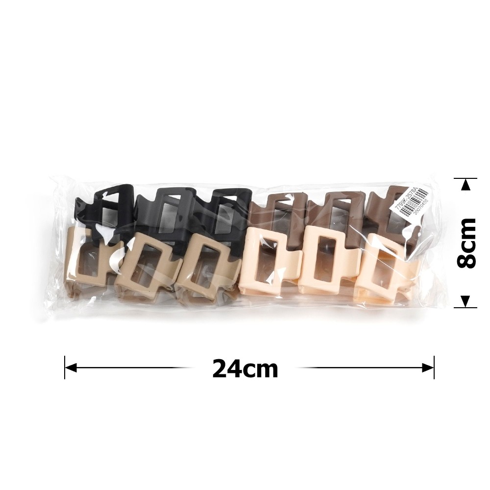 Набір заколок-крабів (153-31687) матовий коричневий 4