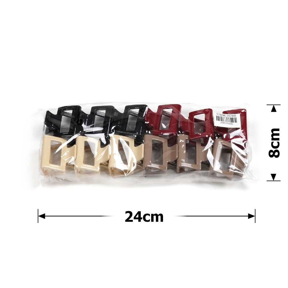 Набір заколок-крабів (153-31688) різнокольоровий 4