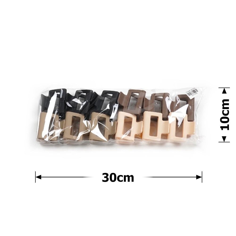 Набір заколок-крабів (155-31690) матовий коричневий 4