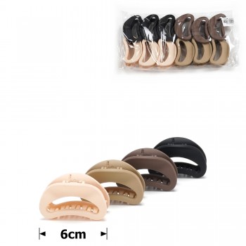 Набір заколок-крабів (158-31693) матовий коричневий