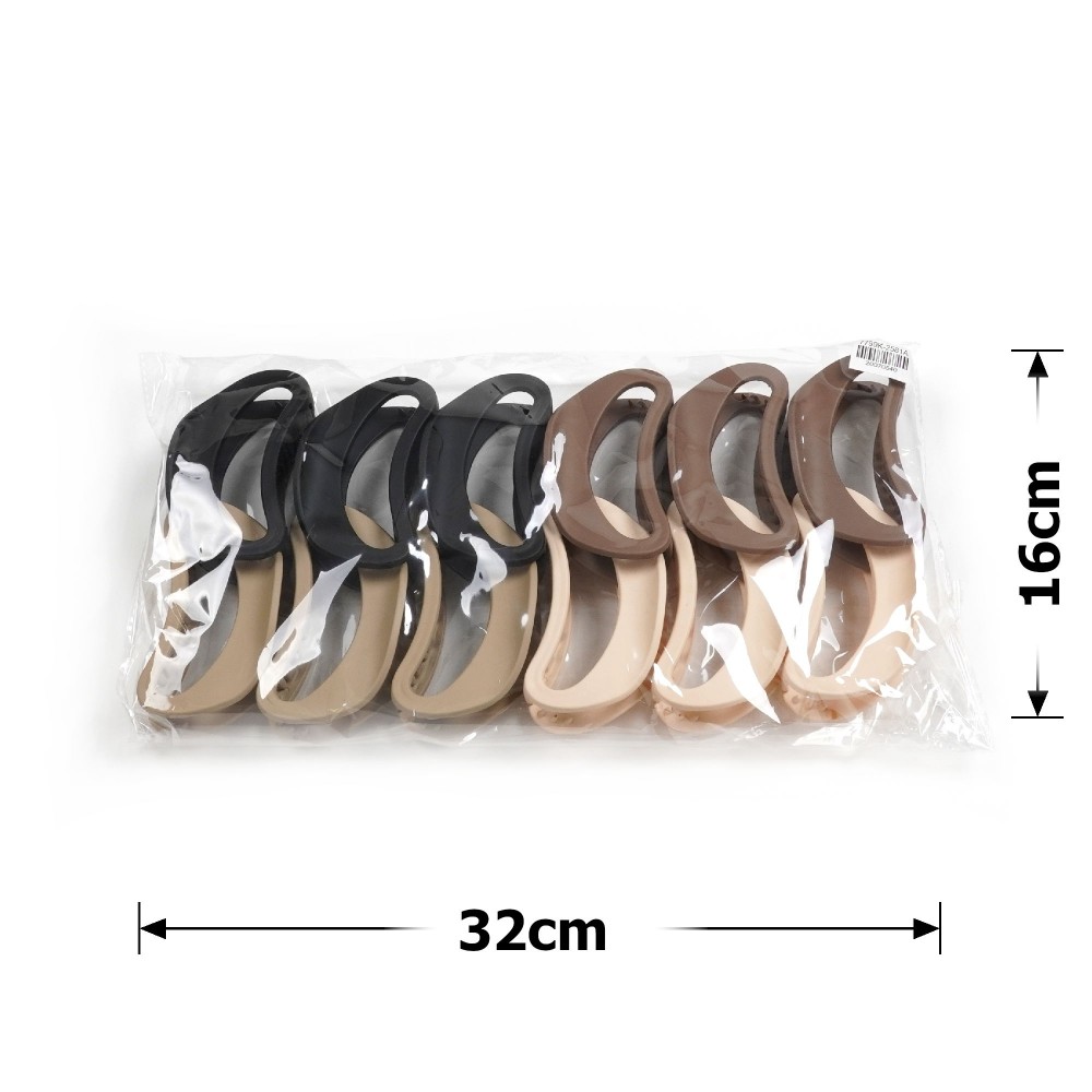 Набір заколок-крабів (160-31696) матовий коричневий 4