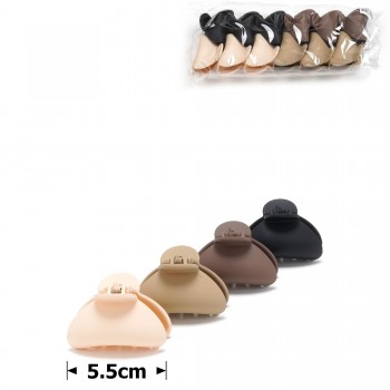 Набір заколок-крабів (163-31699) матовий коричневий