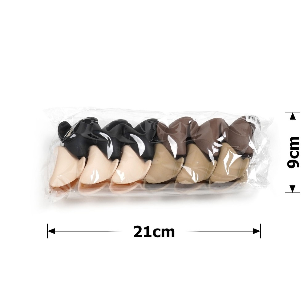 Набір заколок-крабів (163-31699) матовий коричневий 4