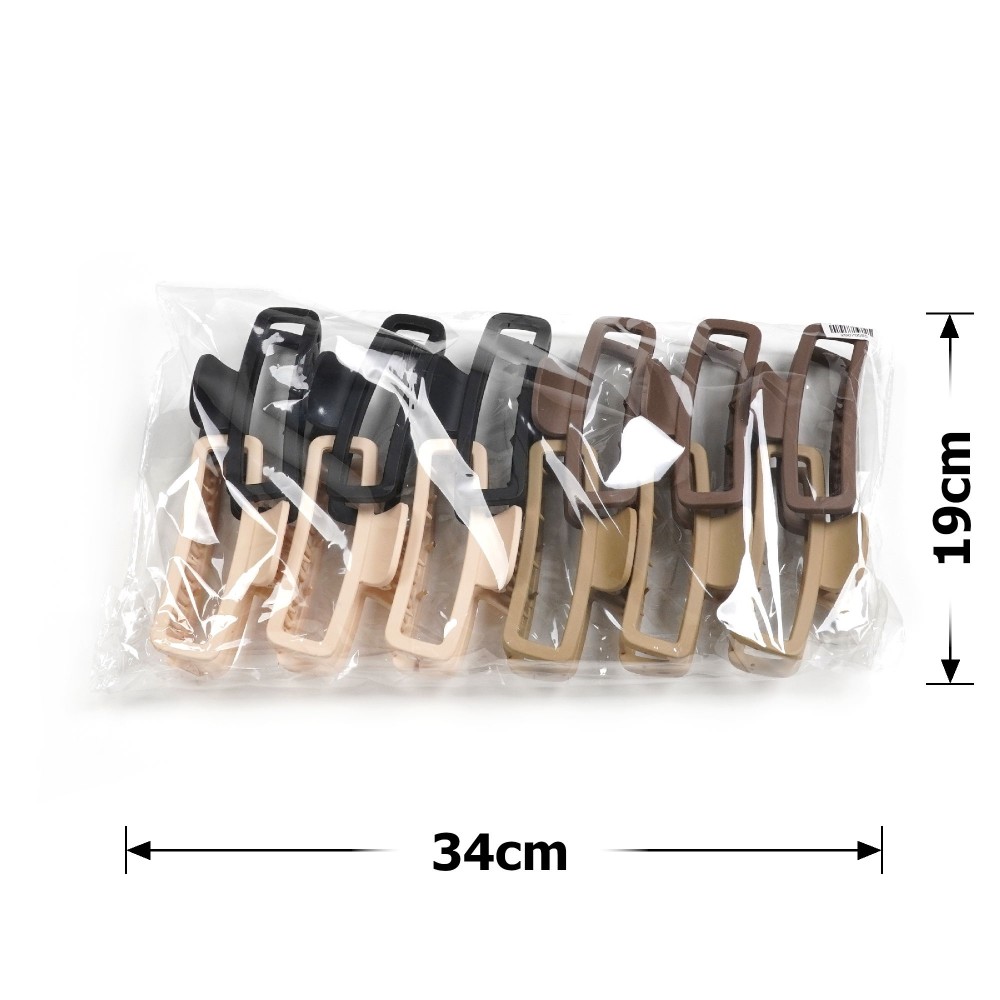 Набір заколок-крабів (166-31701) матовий коричневий 4