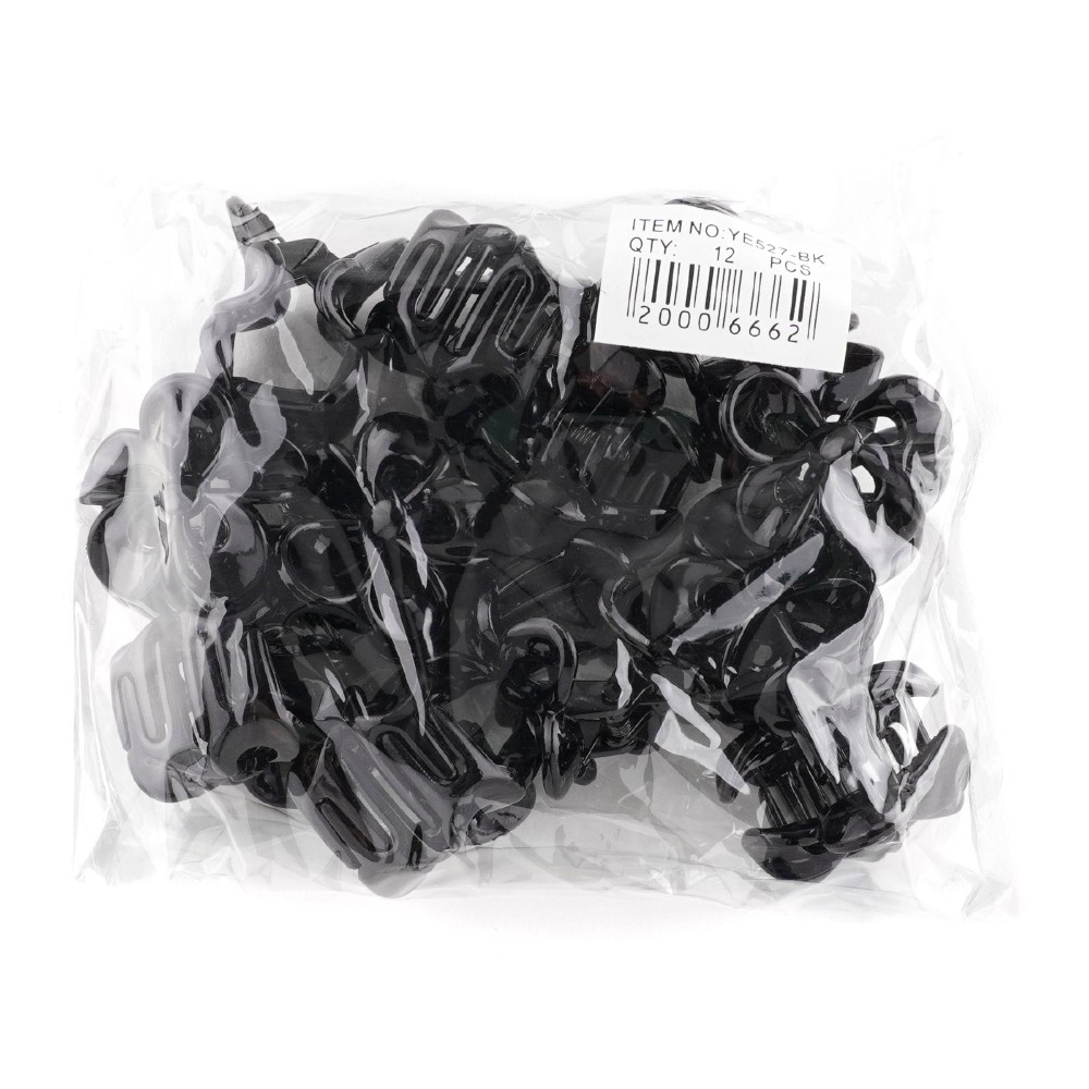 Набір заколок-крабів глянсових чорних (3209) 4