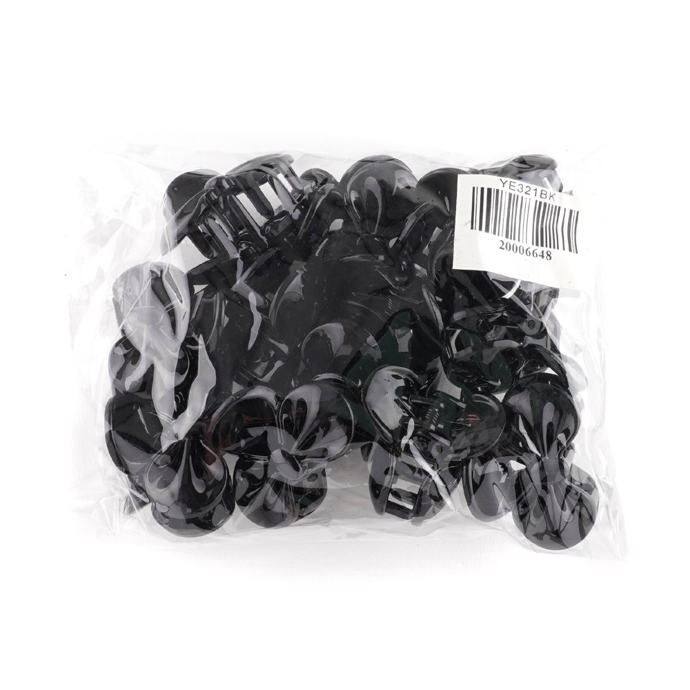 Набір заколок-крабів глянсових чорних (3216) 4