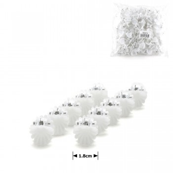 Набор заколок-крабов маленькие белые (4263)