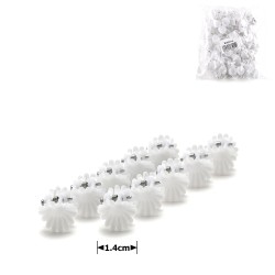 Набір заколок-крабів маленькі білі (4806)