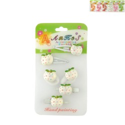 Дитячий набір заколок Яблуко (5543)