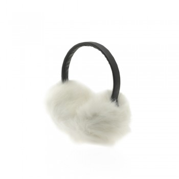 Теплі хутряні навушники з шкіряним обручем (6700)