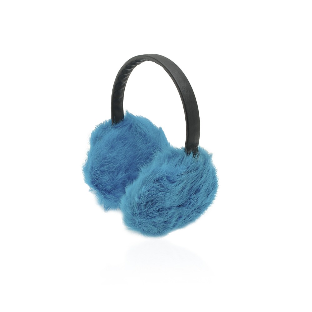 Теплі хутряні навушники з шкіряним обручем (6700) 3