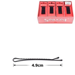 Набір заколок-невидимок ребристі 4.9см чорні (397)