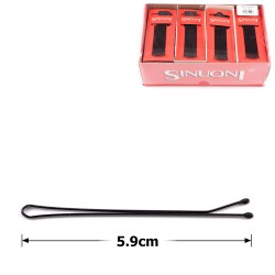 Набір заколок-невидимок рівні 5.9см чорні (10308)