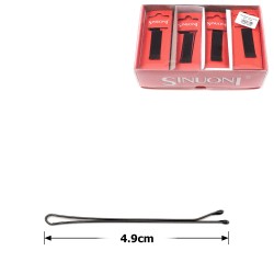 Набір заколок-невидимок рівні 4.9см чорні (10309)