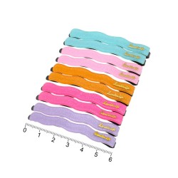 Набір заколок-невидимок із пластиковою хвилястою накладкою кольорові (12111)