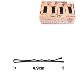 Набір заколок-невидимок 4.9см товсті хвилясті чорні (12115)