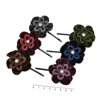 Набор заколок-невидимок для волос с цветком (6359)