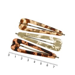 Набір заколок-невидимок для волосся з пластиковою накладкою (7272)