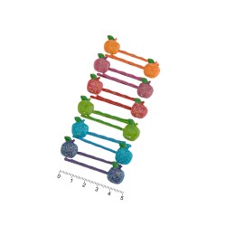 Набір заколок-невидимок для волосся з яблуком (9684)