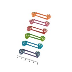 Набор заколок-невидимок для волос с клубникой (9685)