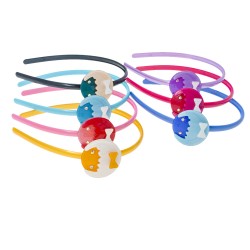 Набор детских обручей для волос пластиковый с украшением (10794)