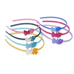 Набор детских обручей для волос пластиковый с украшением (10795)