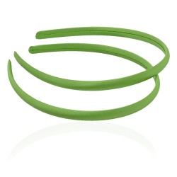 Набор обручей заготовок в атласной ленте 0.9см зелёный (12649)