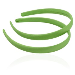 Набор обручей заготовок с атласной лентой 1.5см зелёный (12657)