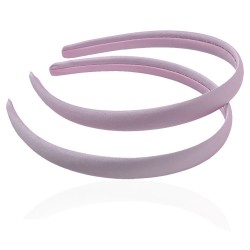 Набір обручів заготовок з атласною стрічкою 1.5см рожевий (12659)