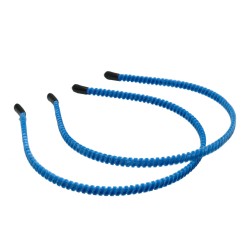 Набір велюрових обручів заготовок 0.7см 12шт блакитний (12824)