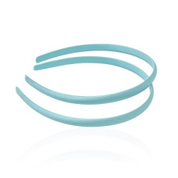 Набор обручей заготовок в атласной ленте 0.9см бирюзовый (13260)