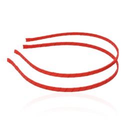 Набір обручів заготовок з атласною стрічкою 0.5см червоний (13296)