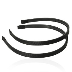 Набір обручів заготовок із репсовою стрічкою 1см чорний (13711)