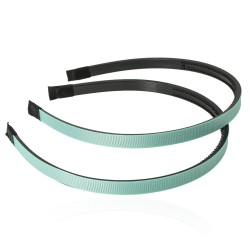 Набір обручів заготовок із репсовою стрічкою 1см бірюзовий (13721)