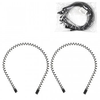 Набор обручей для волос спираль металлический черный (14773)
