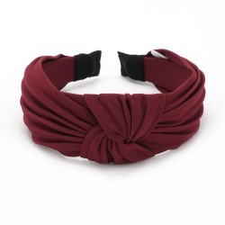  Обруч-чалма широкий із костюмної гофрованої тканини (23155)