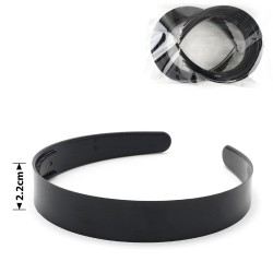 Набір пластикових обручів заготовок 2.2см 12шт чорний (23354)