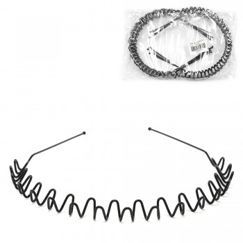 Набор обручей для волос металлический черный (29248)