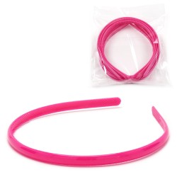 Набор обручей для волос 0.75см малиновый (30034)