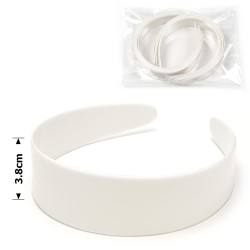 Набір пластикових обручів заготовок 3.8см 12шт білий (30282)