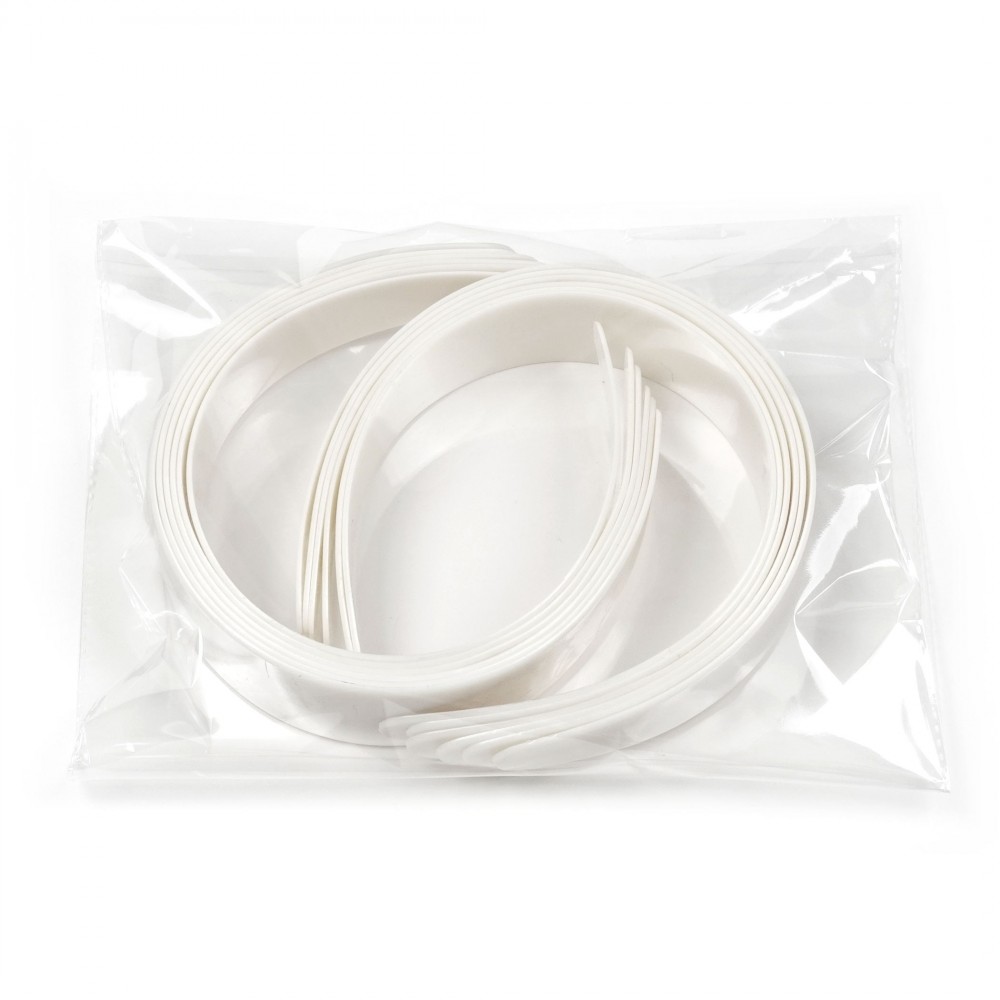 Набір пластикових обручів заготовок 3.8см 12шт білий (30282) 4
