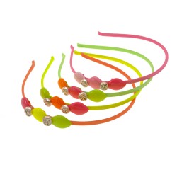 Набор обручей для волос с керамическими камнями (7293)