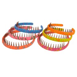 Набір обручів для волосся з гребінцем і принтом зірочка (8194)