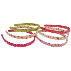 Набір обручів для волосся з принтом горошок (8316)