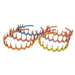 Набір обручів для волосся з гребінцем і принтом зірочка (8323)