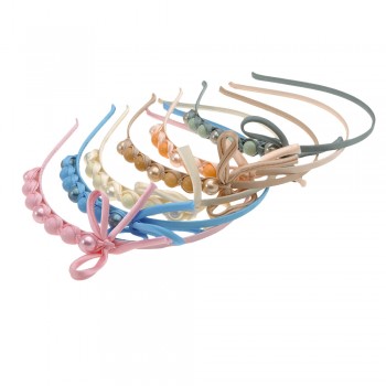 Набір обручів для волосся з прикрасою з намистин (9729)