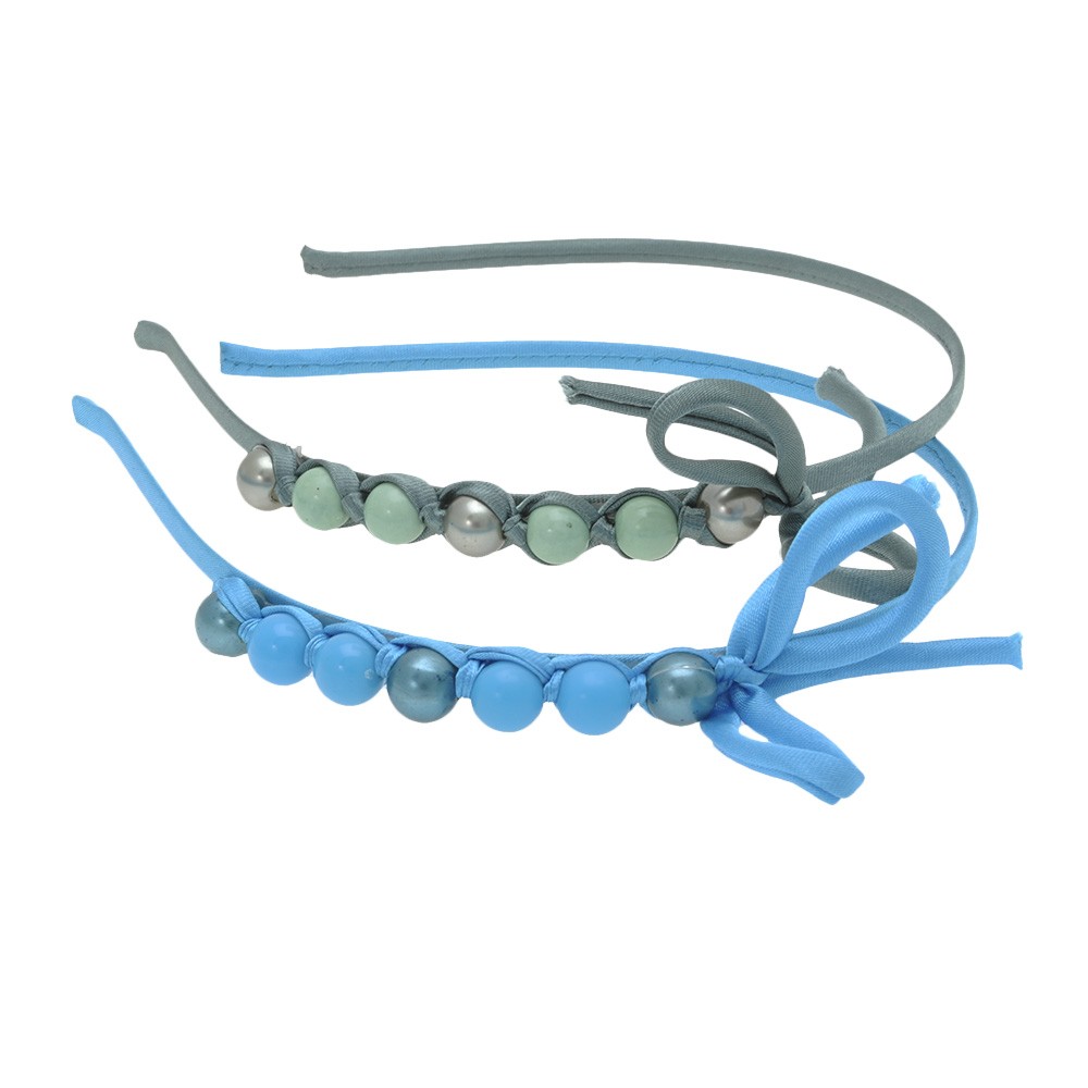 Набір обручів для волосся з прикрасою з намистин (9729) 2