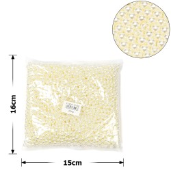 Набір перлинних намистин 6мм 2500шт 250г молочний (15756)